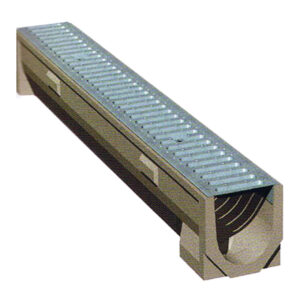 Canaleta polímero con rejilla galvanizada